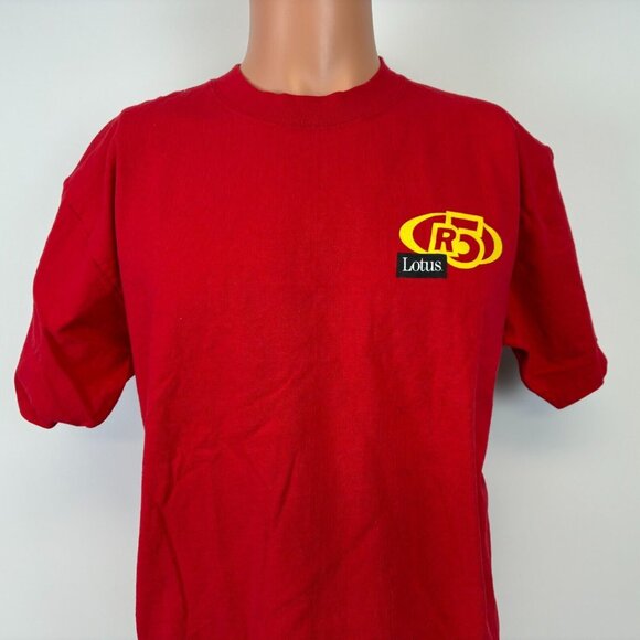 Gildan Other - Vintage 90s Lotus R5 T Shirt Mens Size L Red Computer Software